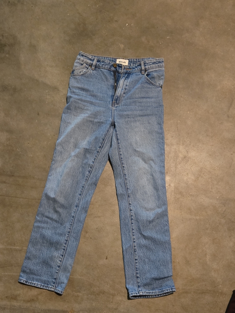 Rolla's Straight Leg High Rise Light Blue Women's Jeans